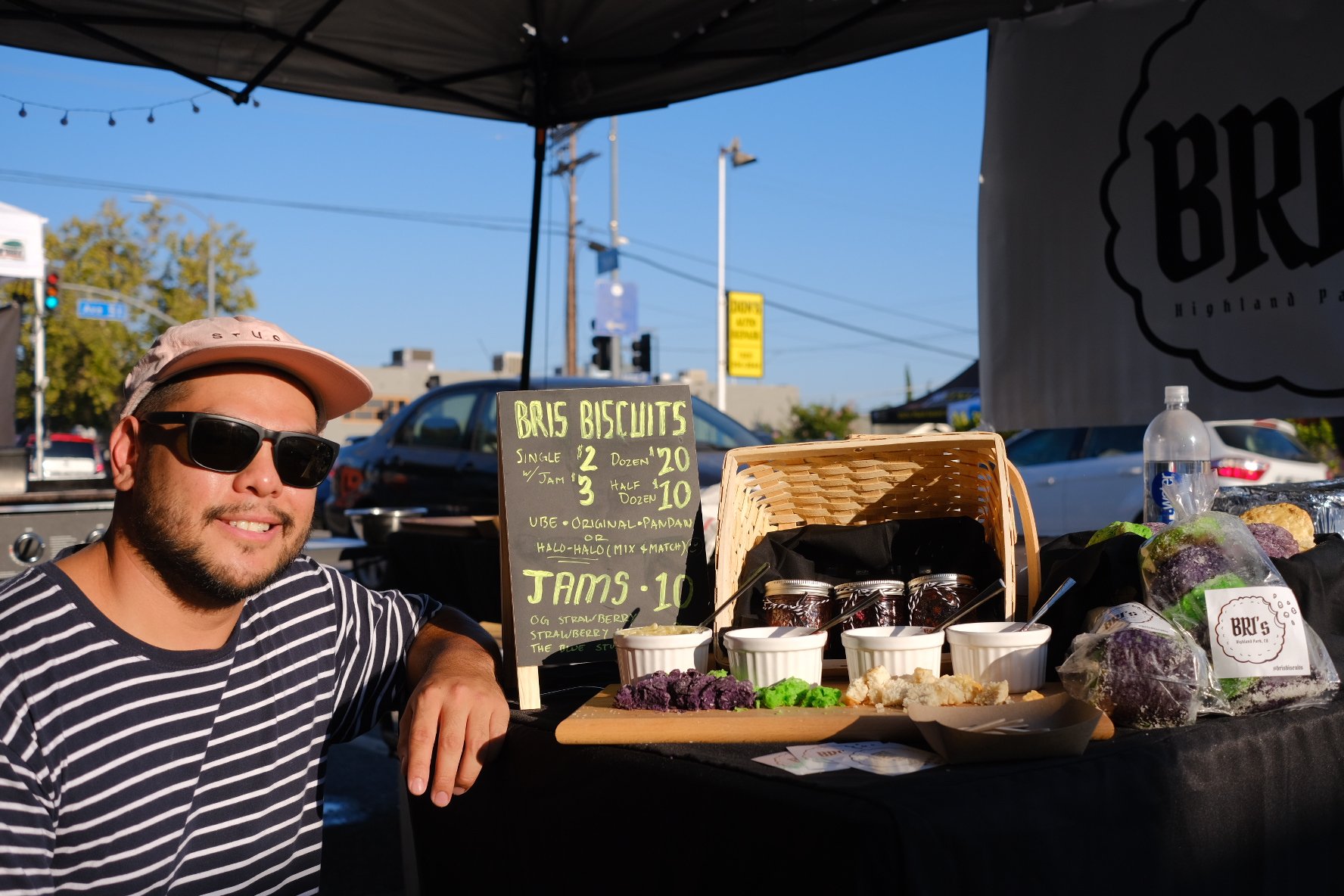 Brian at a Bri's Biscuits pop-up